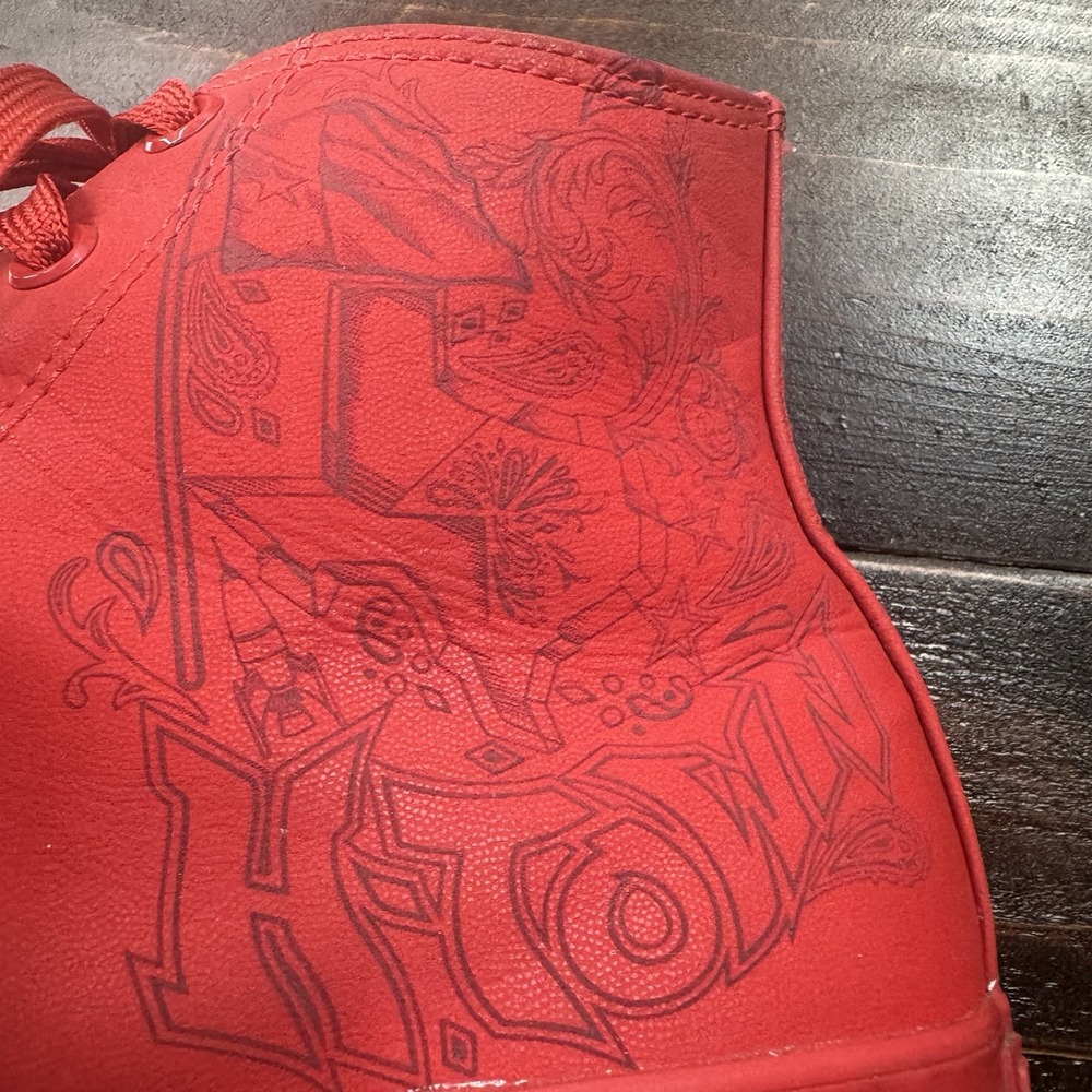 Chuck Taylor Converse High Top Sneaker Laser Tec Tuff Engraved H-Town Mens 12 - Picture 13 of 16